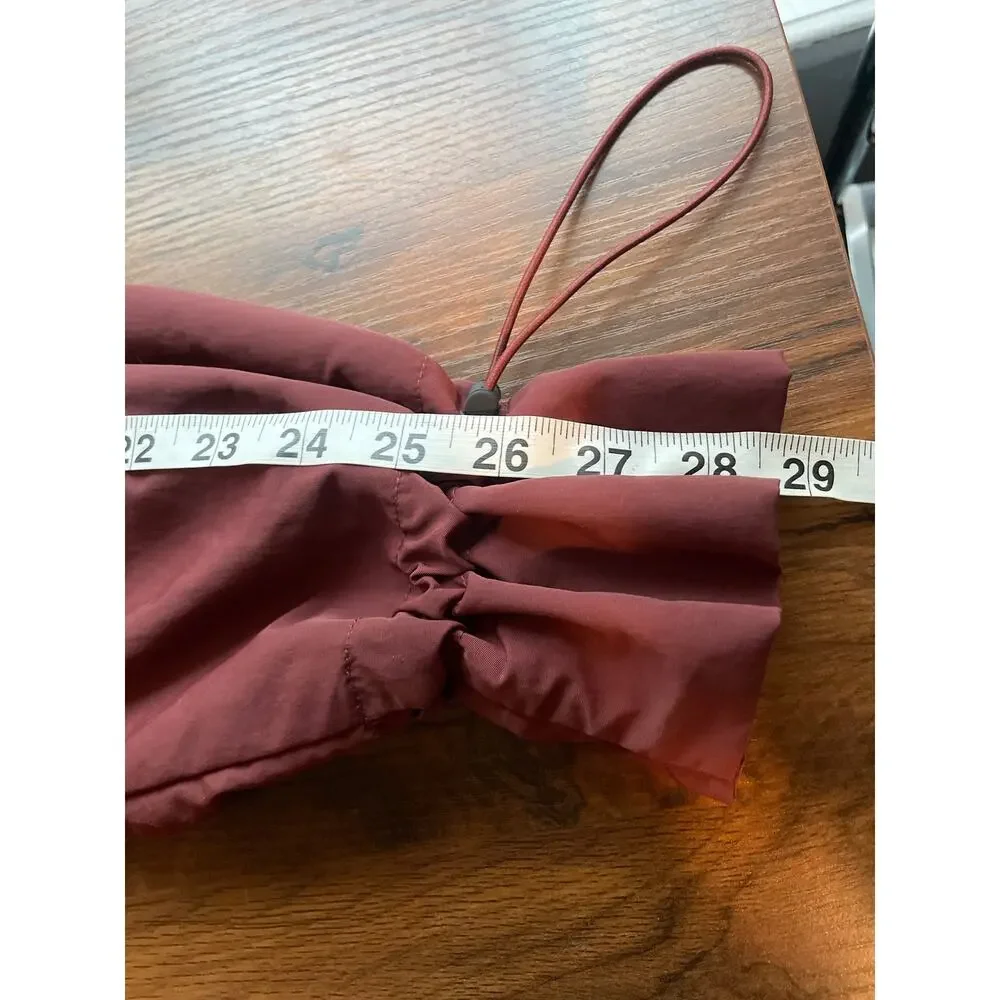 Athleta Acadia Windbreaker Jacket in Burgundy Size Large